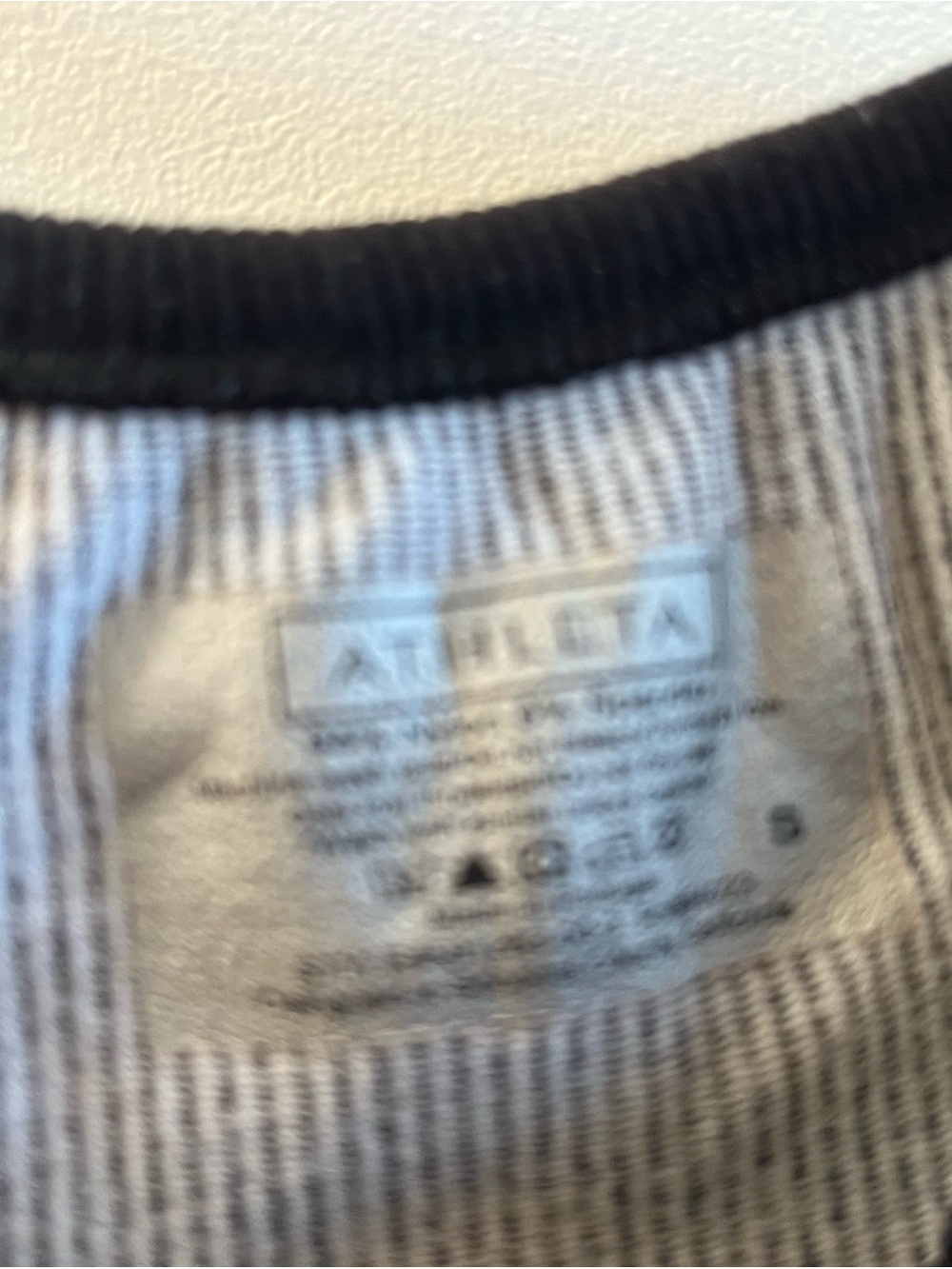Athleta Black and White Striped Racerback Tank - Picture 3 of 3